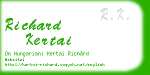 richard kertai business card