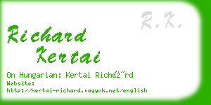 richard kertai business card